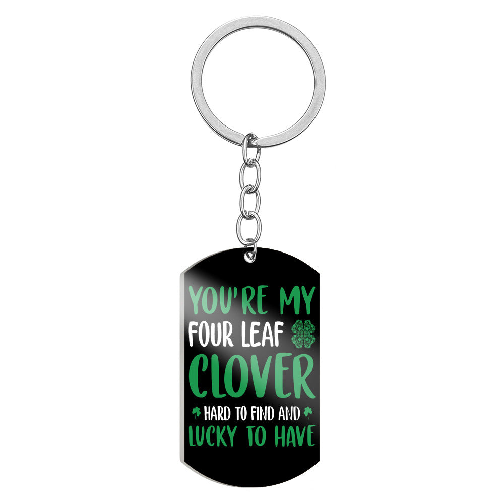 Wholesale Stainless Steel Four Leaf Clover Keychain